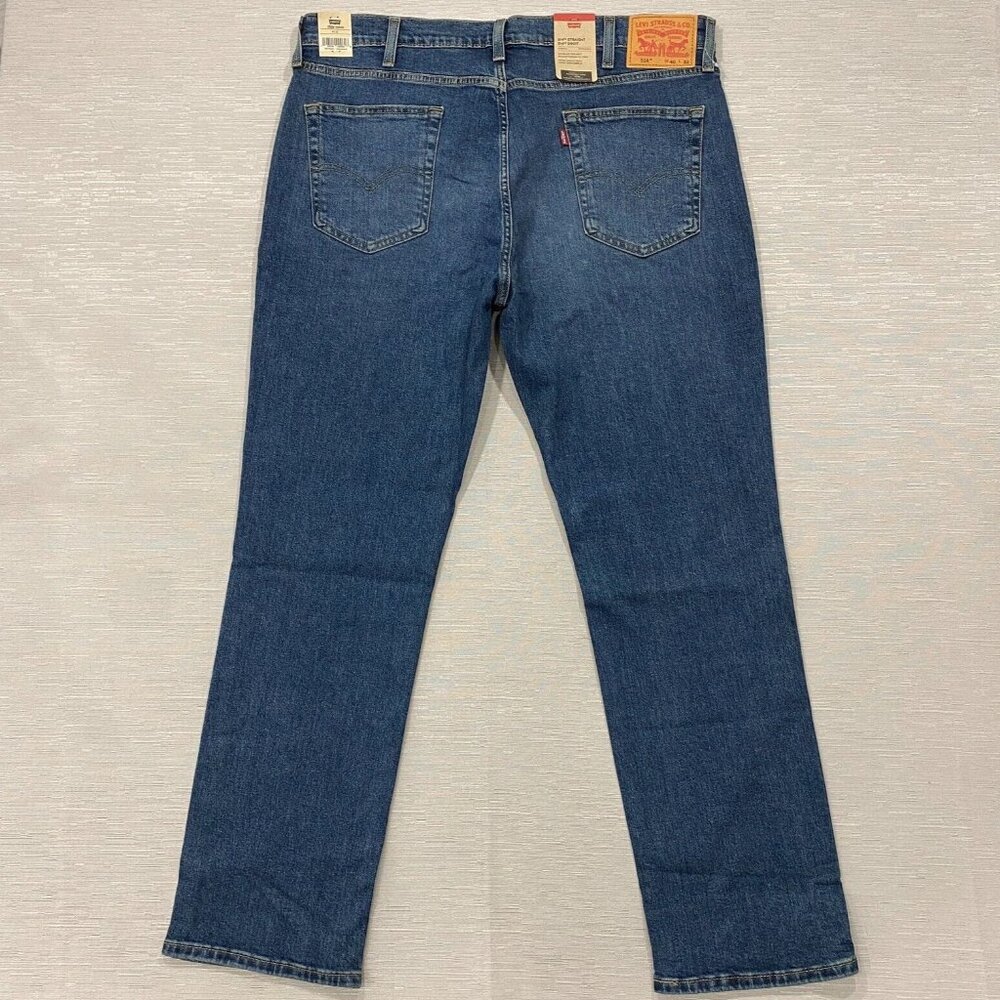 Levis 514 Jeans Mens 40 x 32 Straight Leg Regular Fit Medium Wash Denim